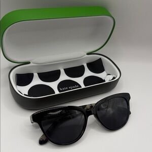 Kate Spade Black Sunglasses with Green Case